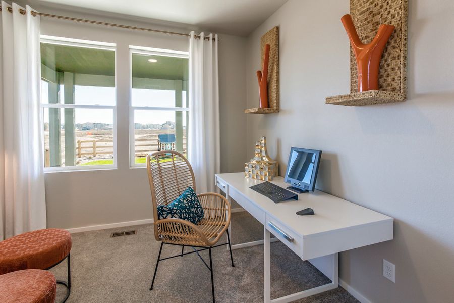 Representative furnished interior of a home built from the Rowling by Hartford Homes in Trailside, Timnath (Image 19).