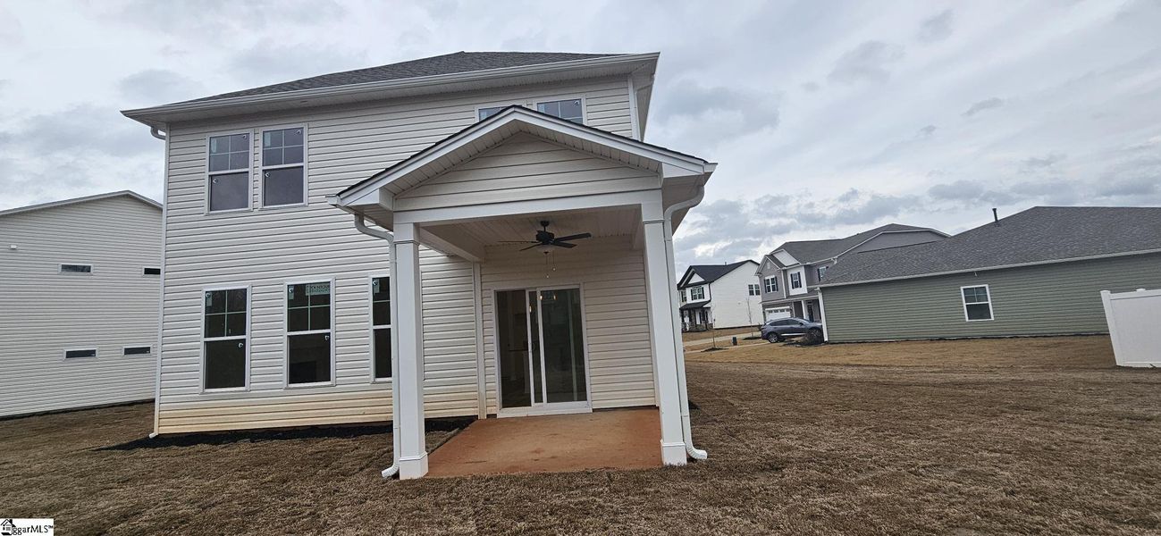 Exterior details and patio area of a home in Sedona, Greenville (Image 14).