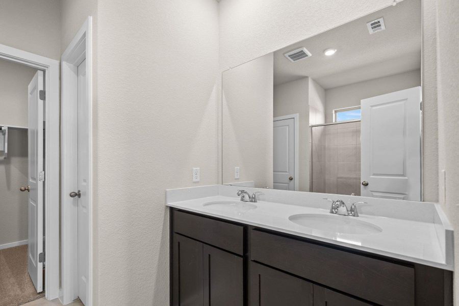 Primary Bath retreat with dual vanities Primary Bath retreat with dual vanities