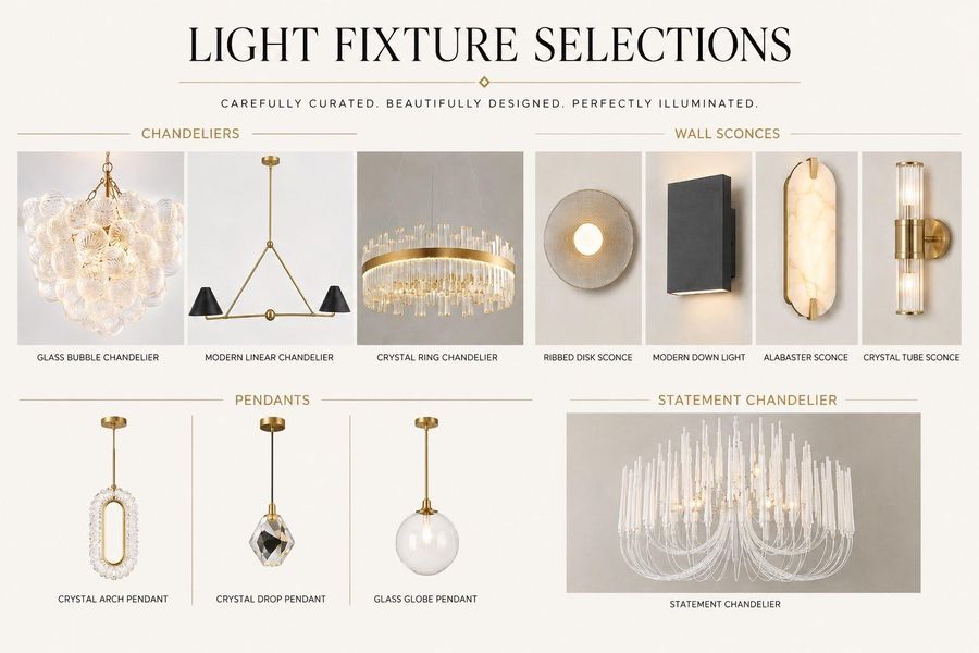 Designer lighting selections!
