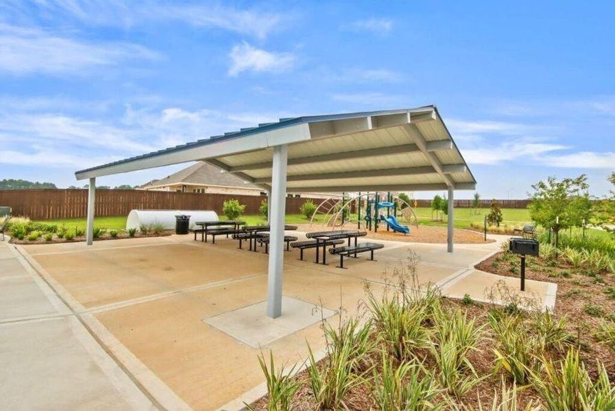 Our community pavilion is the perfect spot to host a birthday or BBQ with close family and friends!