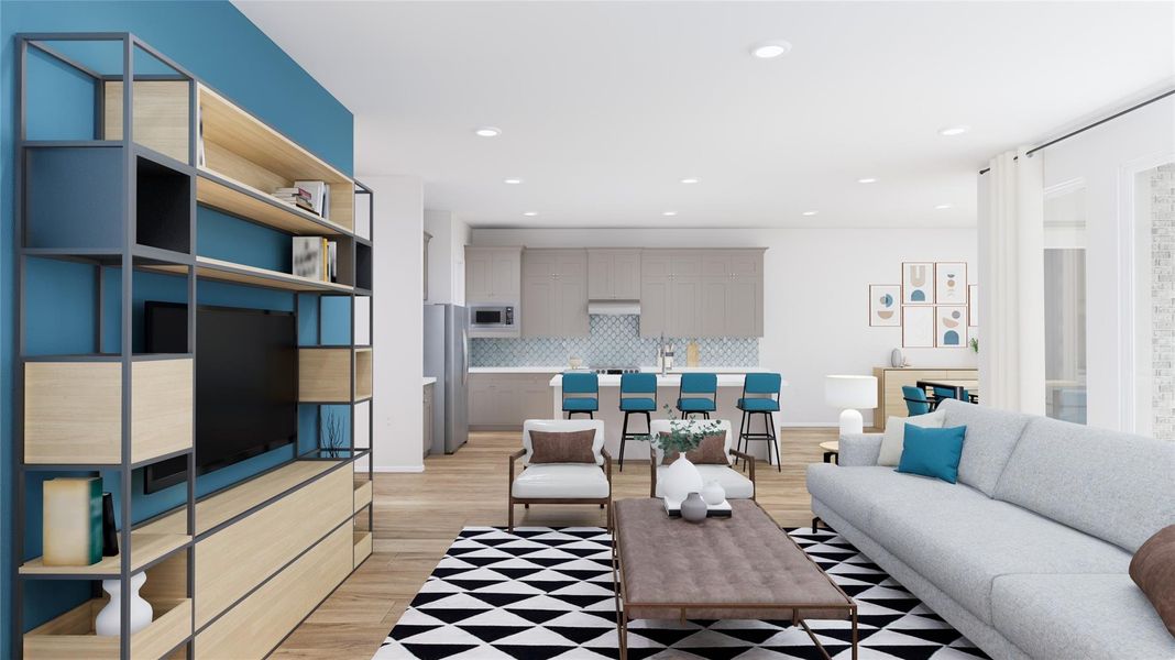 Furnished interior view inside a new home in The Preserve at Rosenberg, Rosenberg (Image 16).