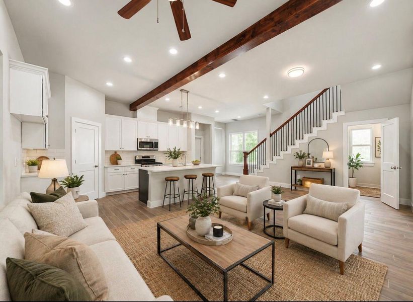 Furnished interior view inside a new home in , Houston (Image 10).