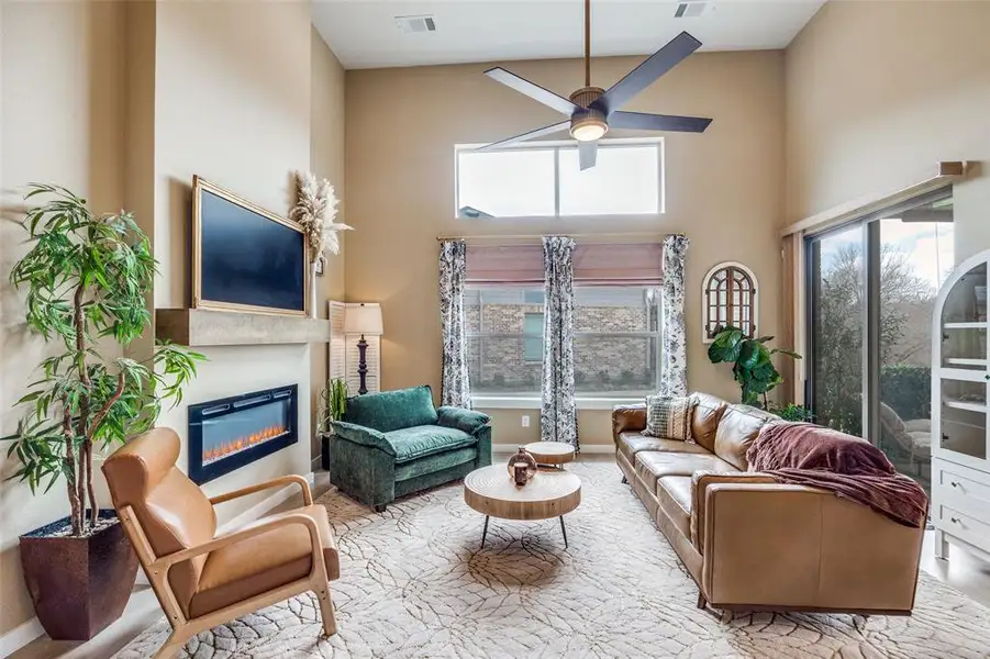 Living Area adjacent to covered patio