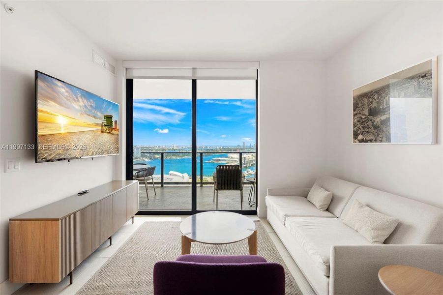 Furnished interior view inside a new home in , Miami (Image 16).