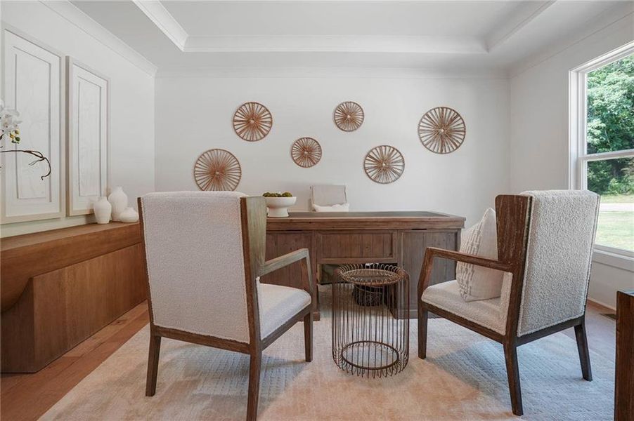 Furnished interior view inside a new home in Steeplechase, Hoschton (Image 29).