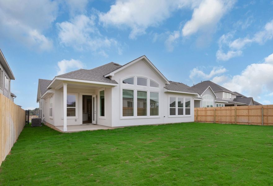 Representative exterior details of a home built from the Mariah by Chesmar Homes in Berry Creek Highlands, Georgetown (Image 3).