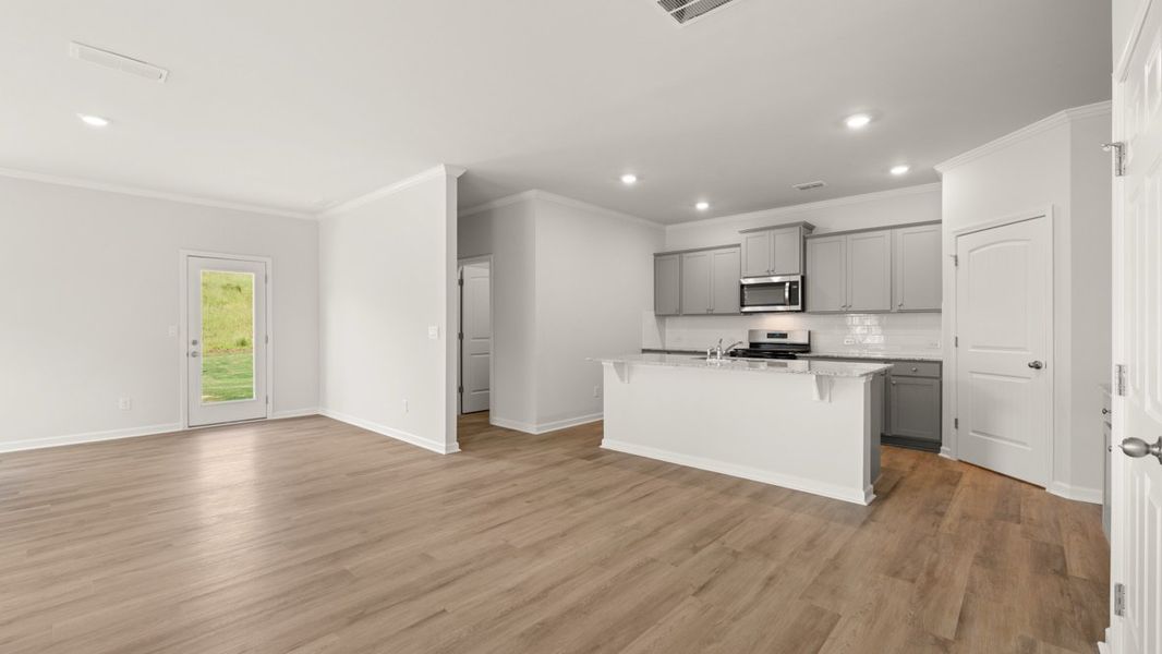 Representative unfurnished interior of a home built from the Harbor by D.R. Horton in Sheffield Highlands, Dallas (Image 16). Representative unfurnished interior of a home built from the Harbor by D.R. Horton in Sheffield Highlands, Dallas (Image 16).