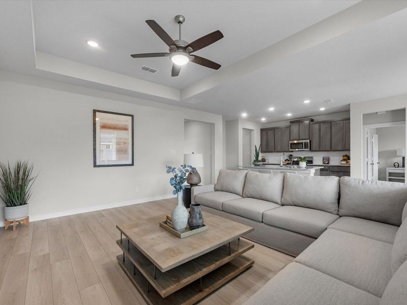 Furnished interior view inside a new home in Mason Woods, Cypress (Image 11).