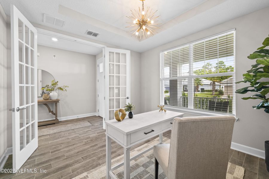Furnished interior view inside a new home in The Cove at Beachwalk, St. Johns (Image 12). Furnished interior view inside a new home in The Cove at Beachwalk, St. Johns (Image 12).