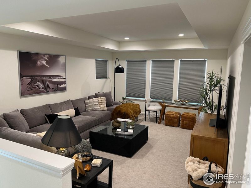 Second story loft great for movie watching Second story loft great for movie watching