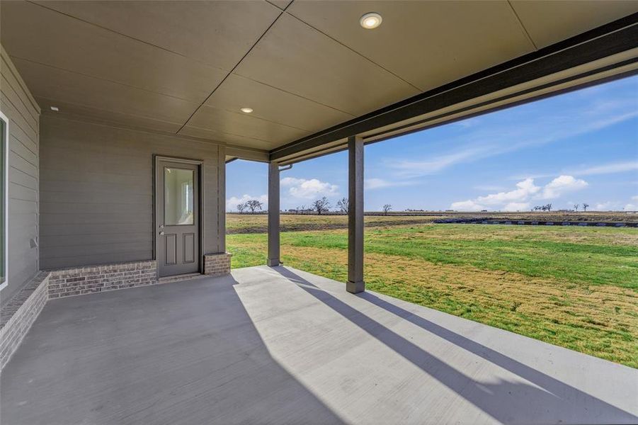 View of patio / terrace featuring a view of countryside