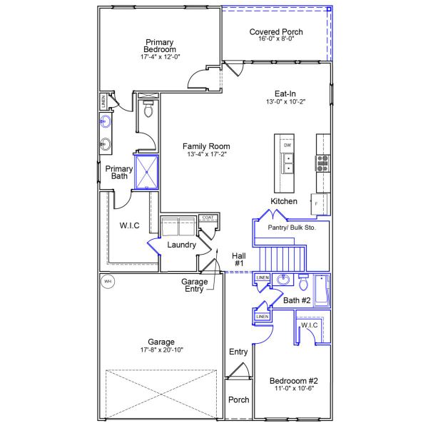2D floor plan layout of this home in Six Oaks, Summerville, SC (Image 3). 2D floor plan layout of this home in Six Oaks, Summerville, SC (Image 3).