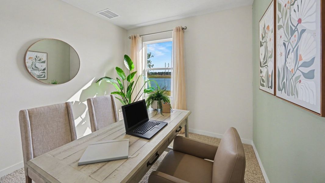 Representative furnished interior of a home built from the Harper by D.R. Horton in Bentley Crossing - Express & Tradition, Fort Myers (Image 18).