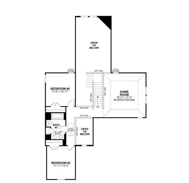 2D floor plan layout of this home in Summerview, Fulshear, TX (Image 4).
