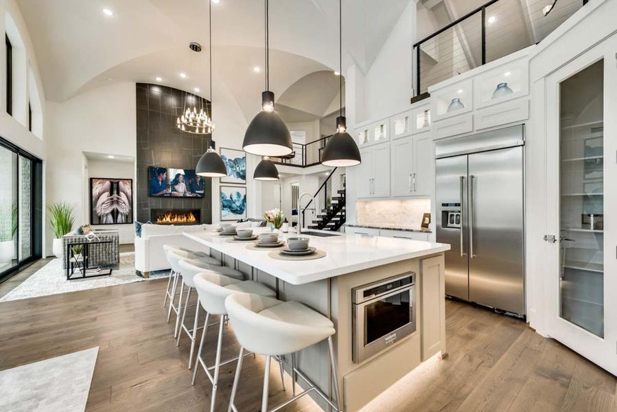 Furnished interior view inside a new home in Lakes at Legacy, Prosper (Image 10). Furnished interior view inside a new home in Lakes at Legacy, Prosper (Image 10).