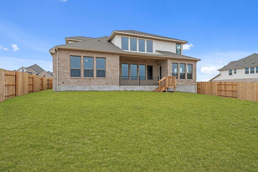 Rear of Home and Private Backyard