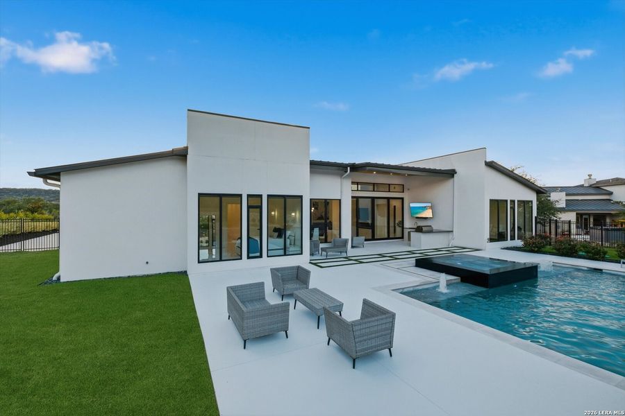 Exterior details and patio area of a home in , San Antonio (Image 43).