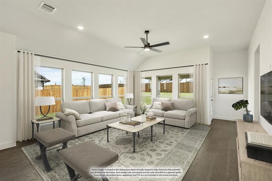 Furnished interior view inside a new home in Willow Wood Classic 50, McKinney (Image 5). Furnished interior view inside a new home in Willow Wood Classic 50, McKinney (Image 5).