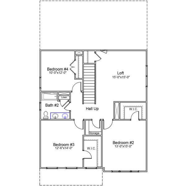 2D floor plan layout of this home in Bluefield, Lexington, SC (Image 6).
