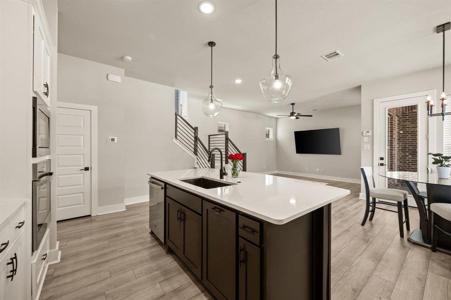 Furnished interior view inside a new home in HomeTown Garden, North Richland Hills (Image 11). Furnished interior view inside a new home in HomeTown Garden, North Richland Hills (Image 11).
