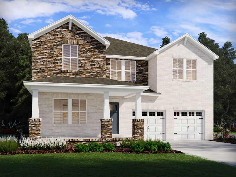 Representative exterior photo of a completed home built from the Clearwater by Meritage Homes in Benders Cove - Reserve Series, Mount Juliet, TN (Image 8).