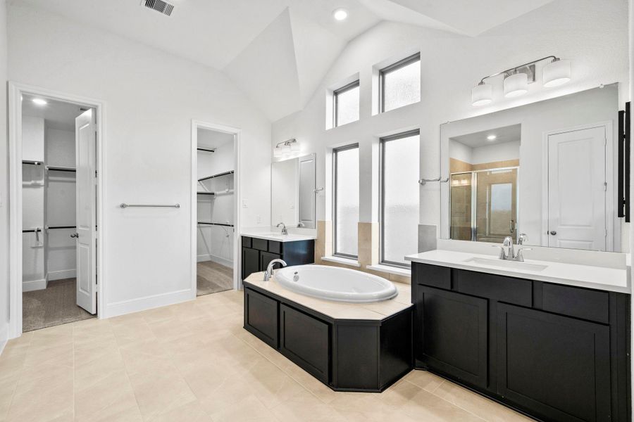 Furnished interior view inside a new home in Bridgeland 55', Cypress (Image 7).