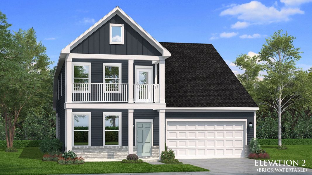 Representative exterior photo of a completed home built from the Ansley by DRB Homes in Mason Glenn, Franklinton, NC (Image 21).