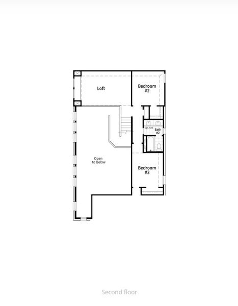 2D floor plan layout for the London Plan by Highland Homes in Goodland: 40ft. lots, Midlothian, TX (Image 5).