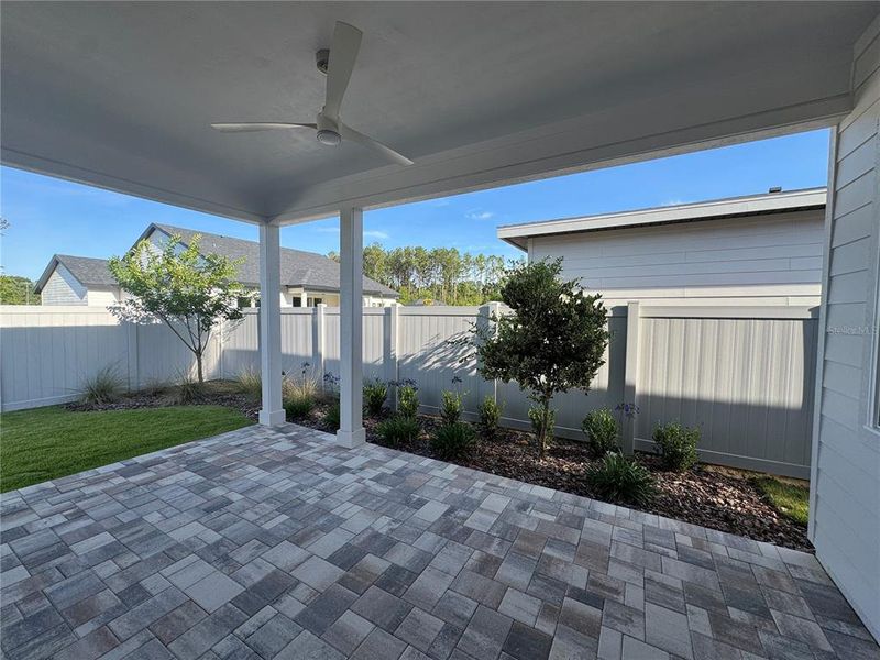 Exterior details and patio area of a home in Laureate Village, Newberry (Image 28). Exterior details and patio area of a home in Laureate Village, Newberry (Image 28).
