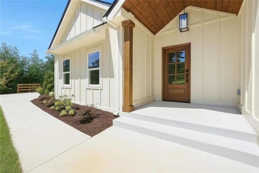 Front exterior of a new home in , Gainesville, GA, highlighting curb appeal (Image 16). Front exterior of a new home in , Gainesville, GA, highlighting curb appeal (Image 16).