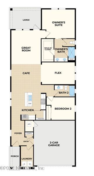 2D floor plan layout of this home in , St. Augustine, FL (Image 2). 2D floor plan layout of this home in , St. Augustine, FL (Image 2).