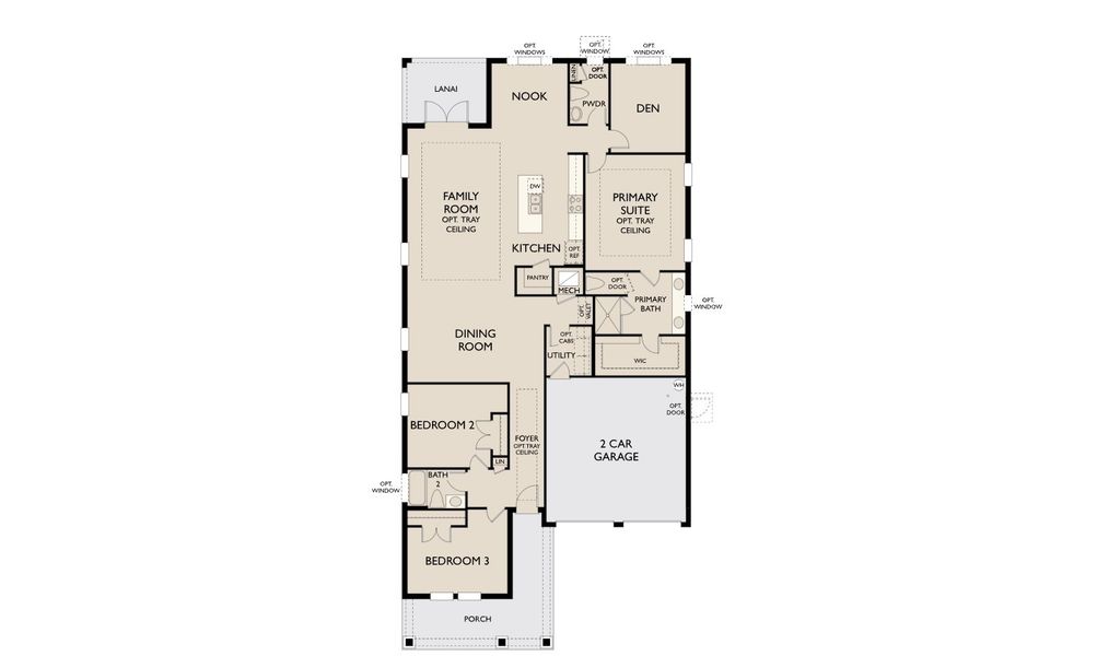 2D floor plan layout for the Plant by Ashton Woods in Lake Cawood Cove, Windermere, FL (Image 3).