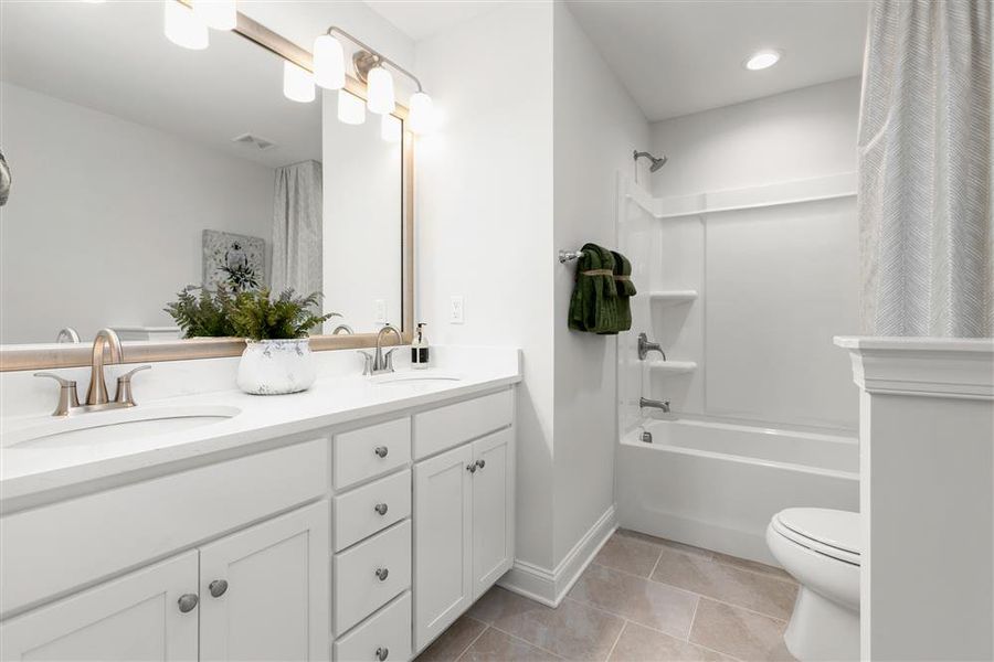 Representative furnished interior of a home built from the Hampton by Keystone Homes NC in Preserve at Carriage Cove, Oak Ridge (Image 64).