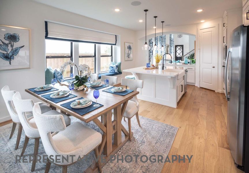 Furnished interior view inside a new home in Meridiana, Manvel (Image 4).