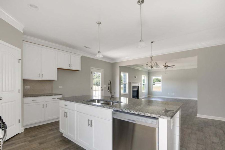 Representative furnished interior of a home built from the Aberdeen by Caviness & Cates Communities in Bartlett Manor, Youngsville (Image 36).