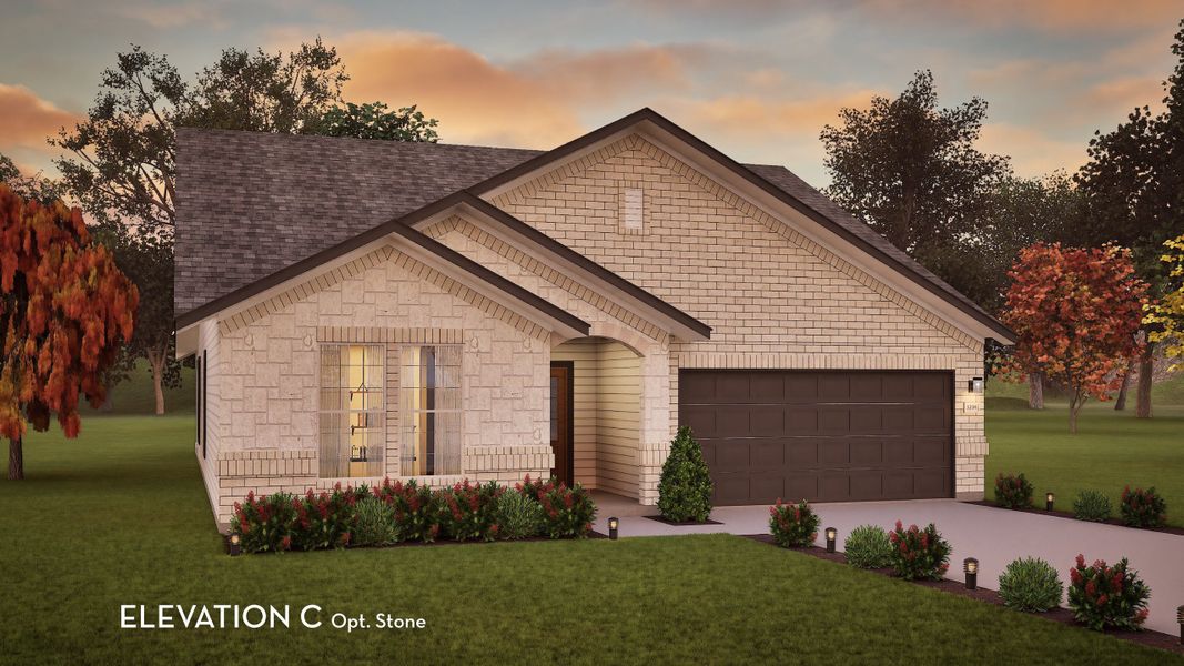 Representative exterior photo of a completed home built from the Creede by CastleRock Communities in Hickory Ridge, Elmendorf, TX (Image 17).