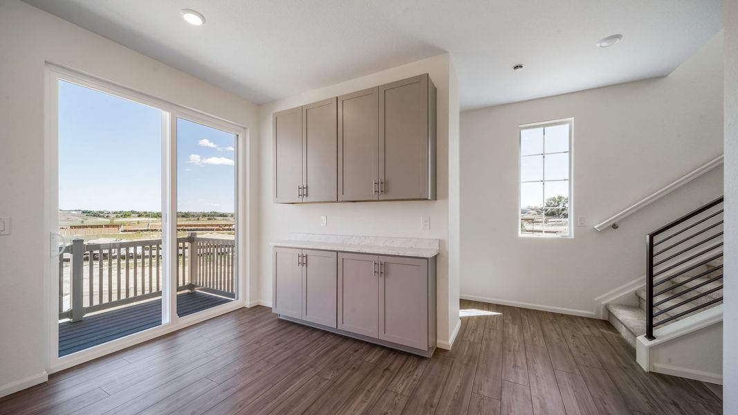 Furnished interior view inside a new home in Thompson River Ranch, Johnstown (Image 13).