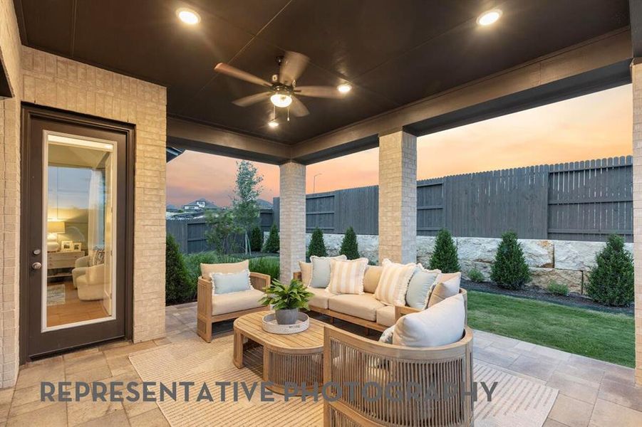 Exterior details and patio area of a home in Meraki, McLendon-Chisholm (Image 19).