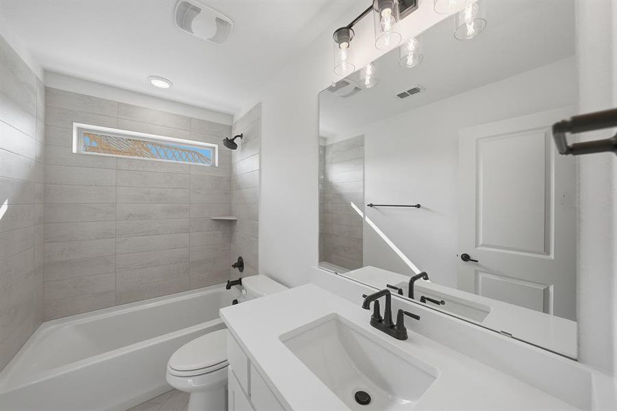 Furnished interior view inside a new home in Estates at Rockhill, Frisco (Image 12).