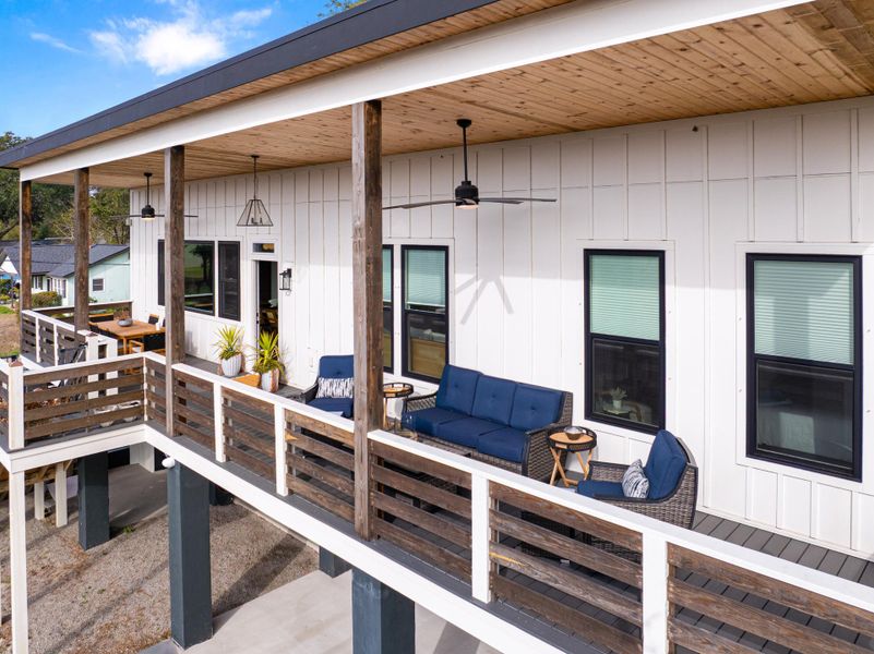 Exterior details and patio area of a home in , Charleston (Image 25).