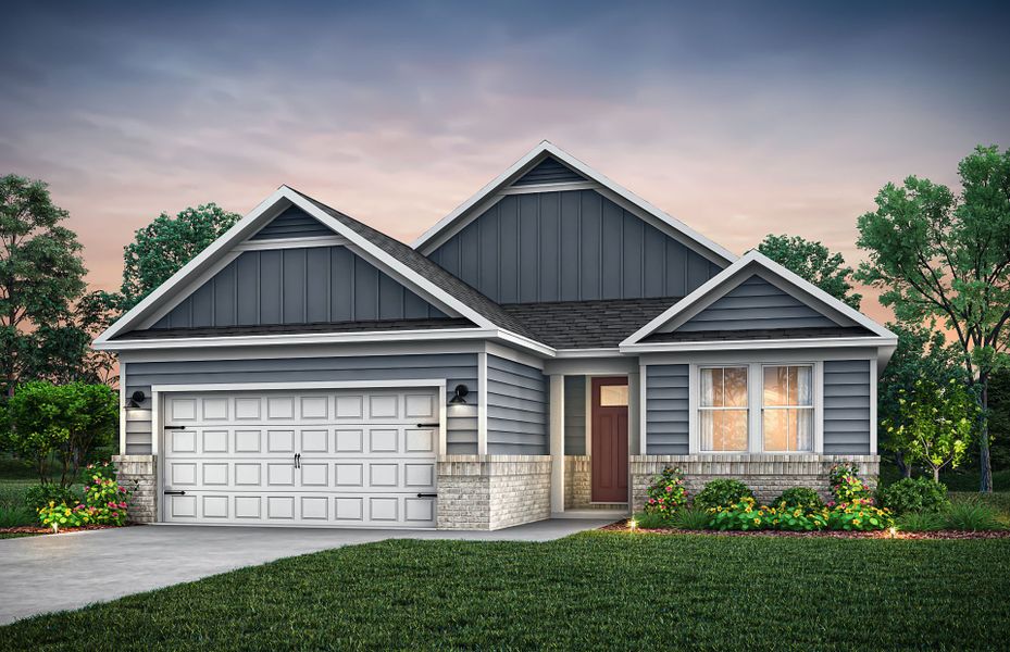 Representative exterior photo of a completed home built from the Medina by Pulte Homes in Harrington, Greenville, SC (Image 23).