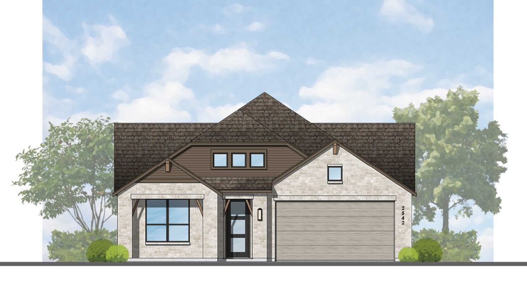 Representative rendering of the exterior for the VanGogh Plan by Highland Homes (Image 4). Representative rendering of the exterior for the VanGogh Plan by Highland Homes (Image 4).