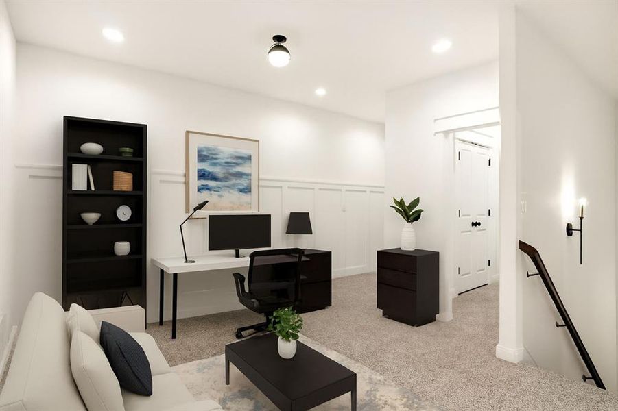 Furnished interior view inside a new home in Villas at Heritage Pointe, Weatherford (Image 10).