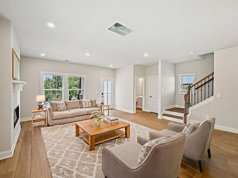 The Bayview floorplan with the Modern Rustic Harbor interior package.