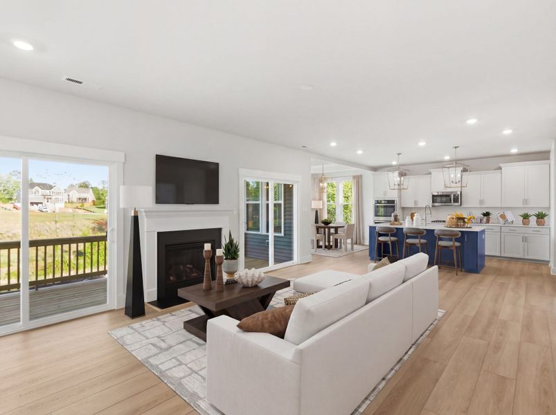 Representative furnished interior of a home built from the Roanoke - Vanguard Collection by Mungo Homes in Meadow Valley, High Point (Image 5).