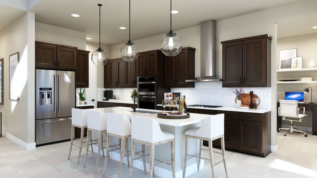 Representative furnished interior of a home built from the 3 by Trumark Homes in Festival at RainDance, Windsor (Image 22).