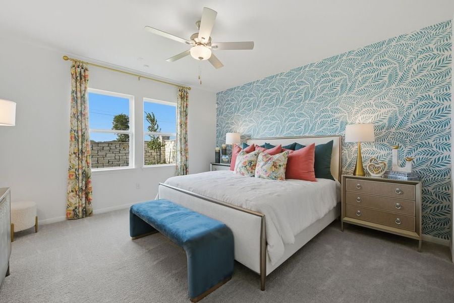 Representative furnished interior of a home built from the Hawk by Taylor Morrison in Longview 40s, Del Valle (Image 15).