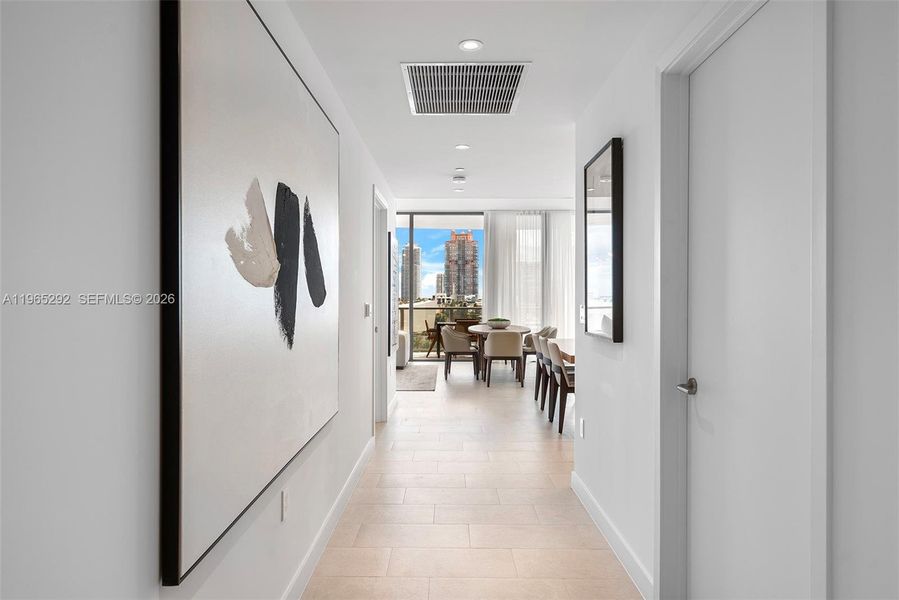 Furnished interior view inside a new home in Five Park, Miami Beach (Image 35).