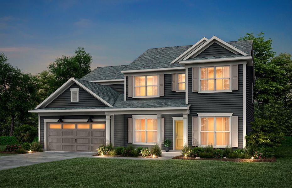 Wingate Exterior 51 features siding, covered front sitting porch and 2 car garage